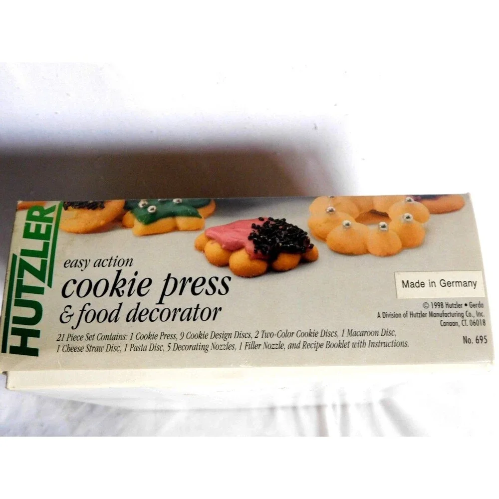 Hutzler Easy Action Cookie Press and Food Decorator, Model 695, NEW IN BOX